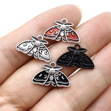 新款欧美时尚复古简约月相飞蛾小吊坠配件diy合金饰品配件