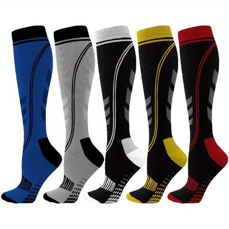 Cross-Border Wholesale of Nylon Sports Compression Socks 20-30Mmhg Gradient Knee-Length Compression Socks from Manufacturers
