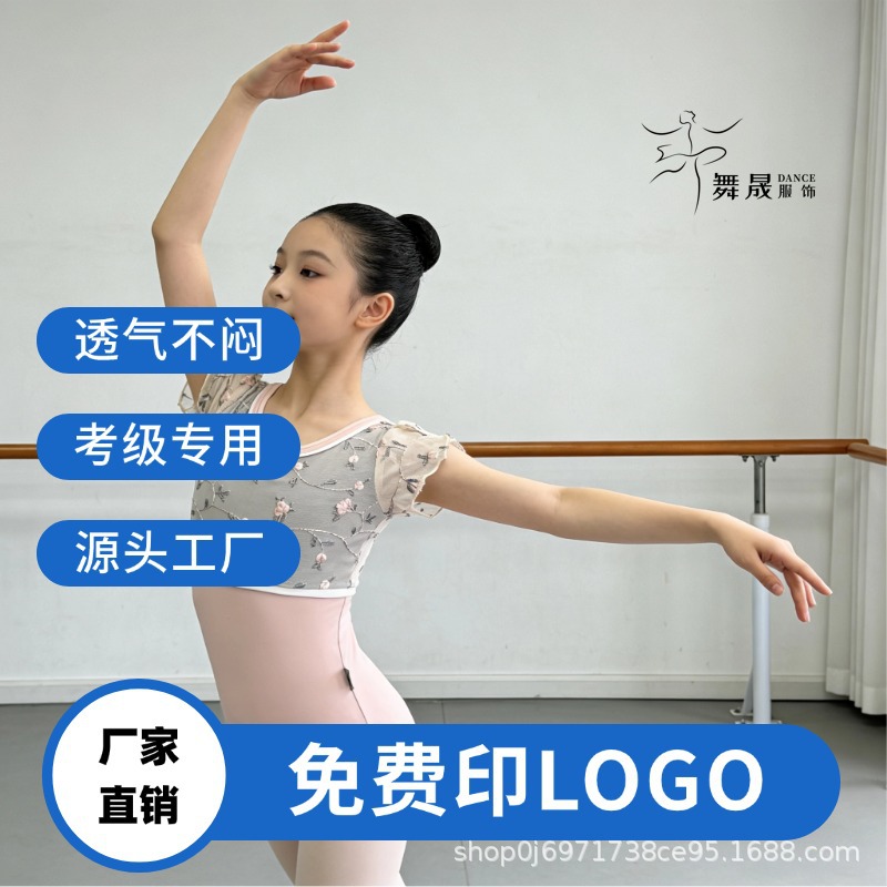 新款儿童舞蹈形体芭蕾舞纱裙刺绣古典舞夏季吊带女童练功服中国舞