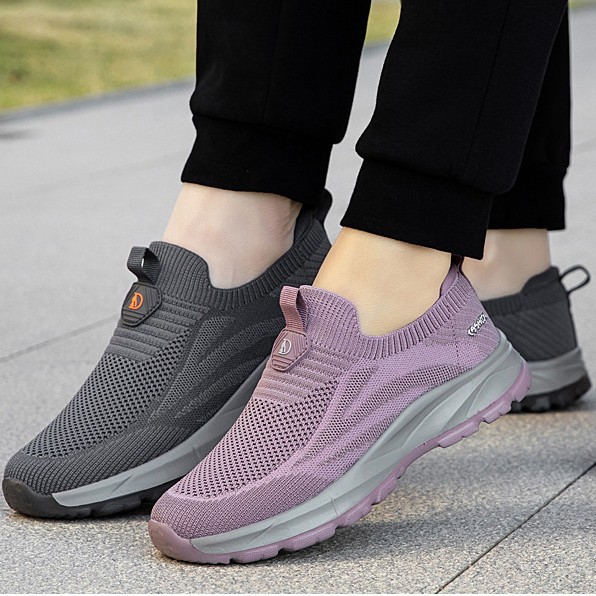 Qadın üçün yüngül idman ayaqqabısı, mesh, slip-on
