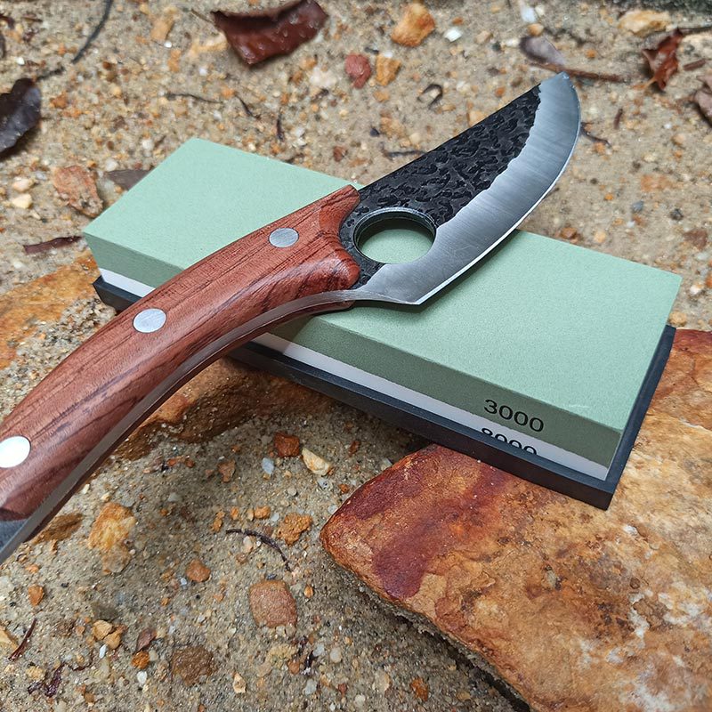 双180*60*30磨刀石搭配竹底座+2角度矫正器刀夹成就厨具刀夹锋利