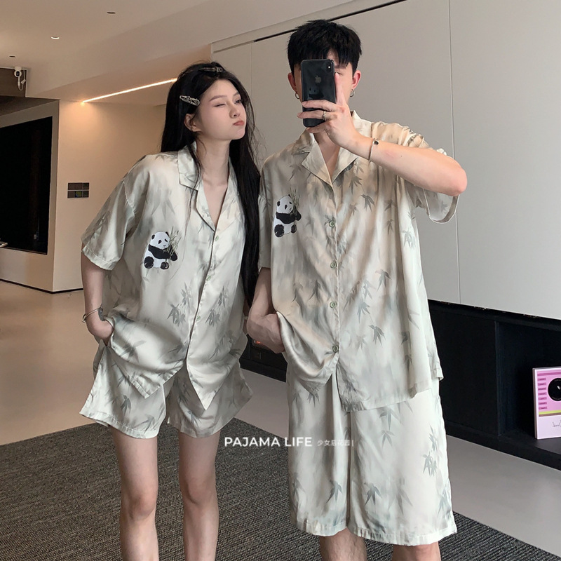 Cute summer silk pijama