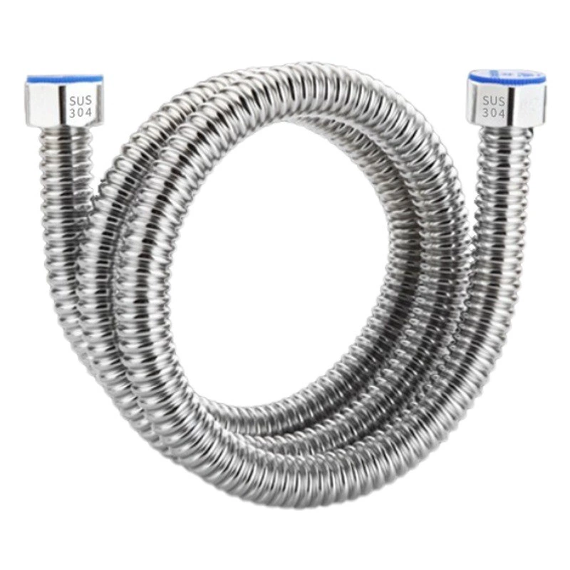 Труба гофрированная из нержавеющей стали 304 для бытовых газовых водонагревателей, труба подачи горячей и холодной воды, 4-точечная утолщенная металлическая взрывозащищенная впускная труба