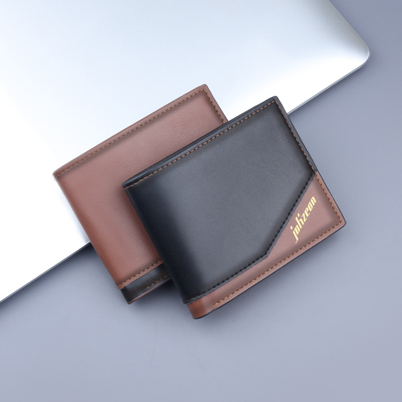 Billetera corta de los hombres titular de la tarjeta una billetera de los hombres multi-Tarjeta horizontal billetera de los hombres de negocios