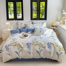 80支精梳棉100%全棉四件套纯棉斜纹1.8床单被套双人床笠床上用品