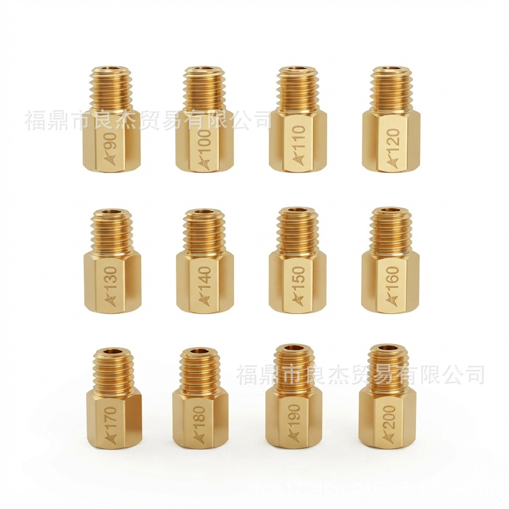 12 pieces of hexagonal main jet for carburetors, suitable for Mikuni TM / VM / TMX series carburetors