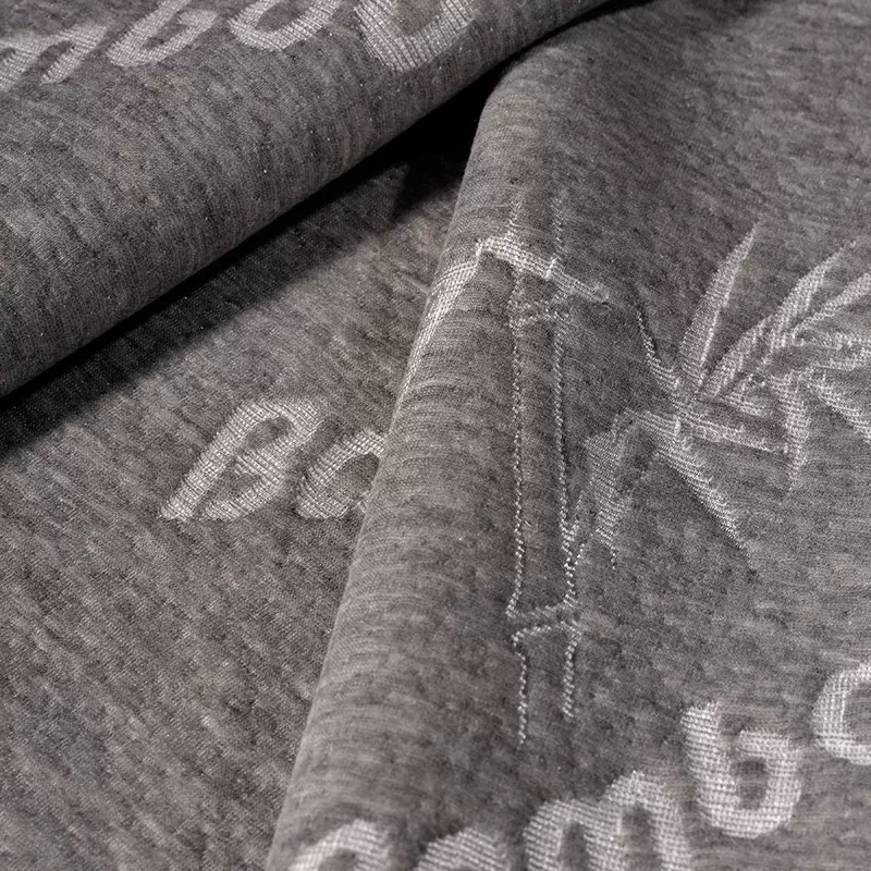 透气舒适简约新款席梦思布抱枕靠枕竹纤维布针织提花床垫面料