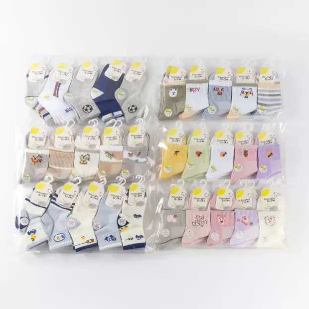 男女童春季运动网面儿童袜透气吸汗可爱卡通童中筒棉袜宝宝袜批发
