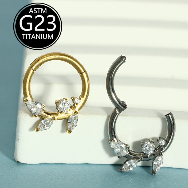 Labret piercing jewelry detail image