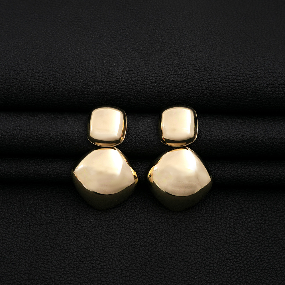 1 Paire Style Simple Géométrique Placage Le Fer Boucles D'oreilles display picture 26