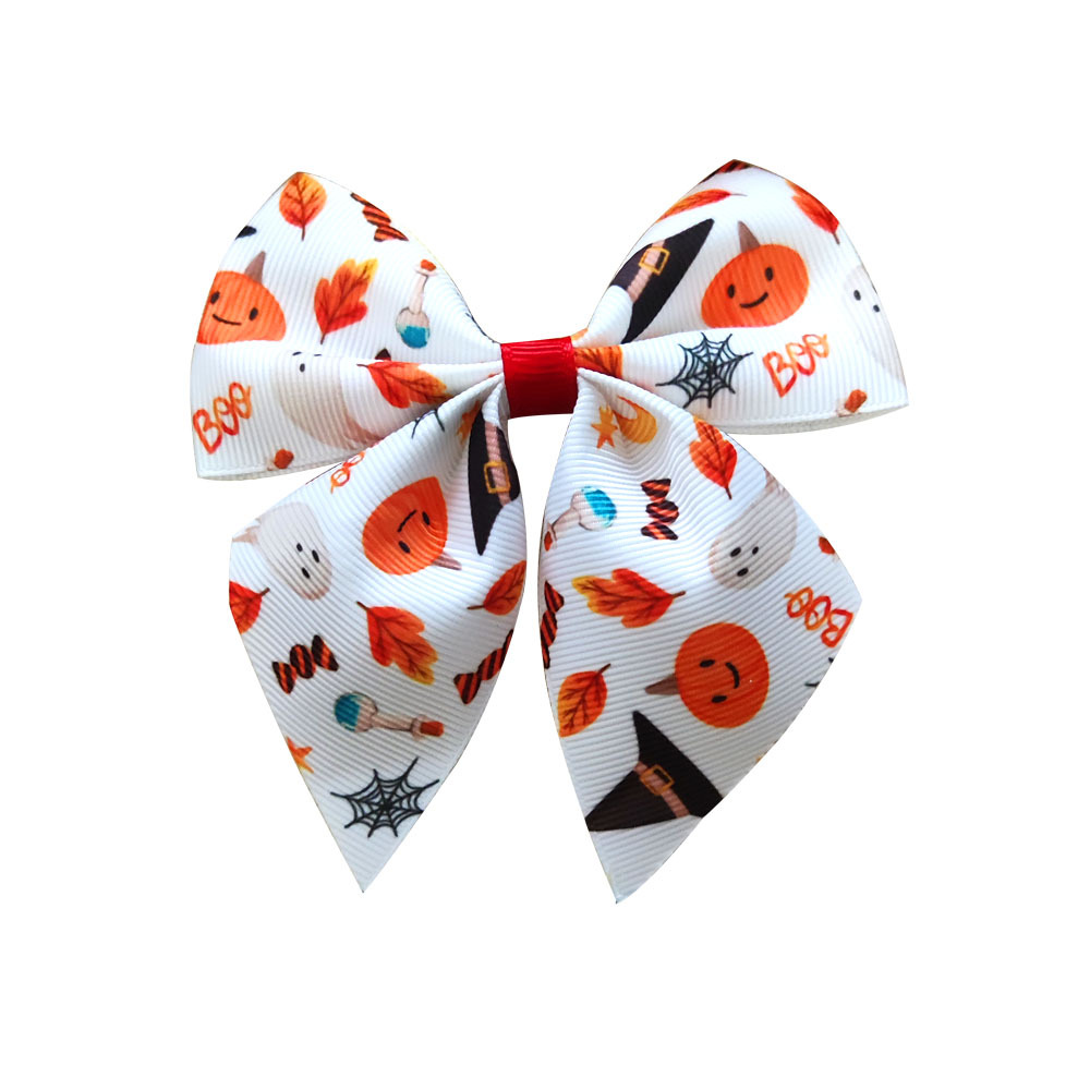 10g Weight Hair Clip Hair Accessories Type 1 Piece Quantity Party, Festival, Street Occasion Thread belt Material Halloween Festival Halloween Pattern, Pumpkin Pattern Women's Gender Hip-Hop, Funny Style Women's Hip-Hop Funny Halloween Pattern Pumpkin Cloth Thread Belt Hair Clip 8