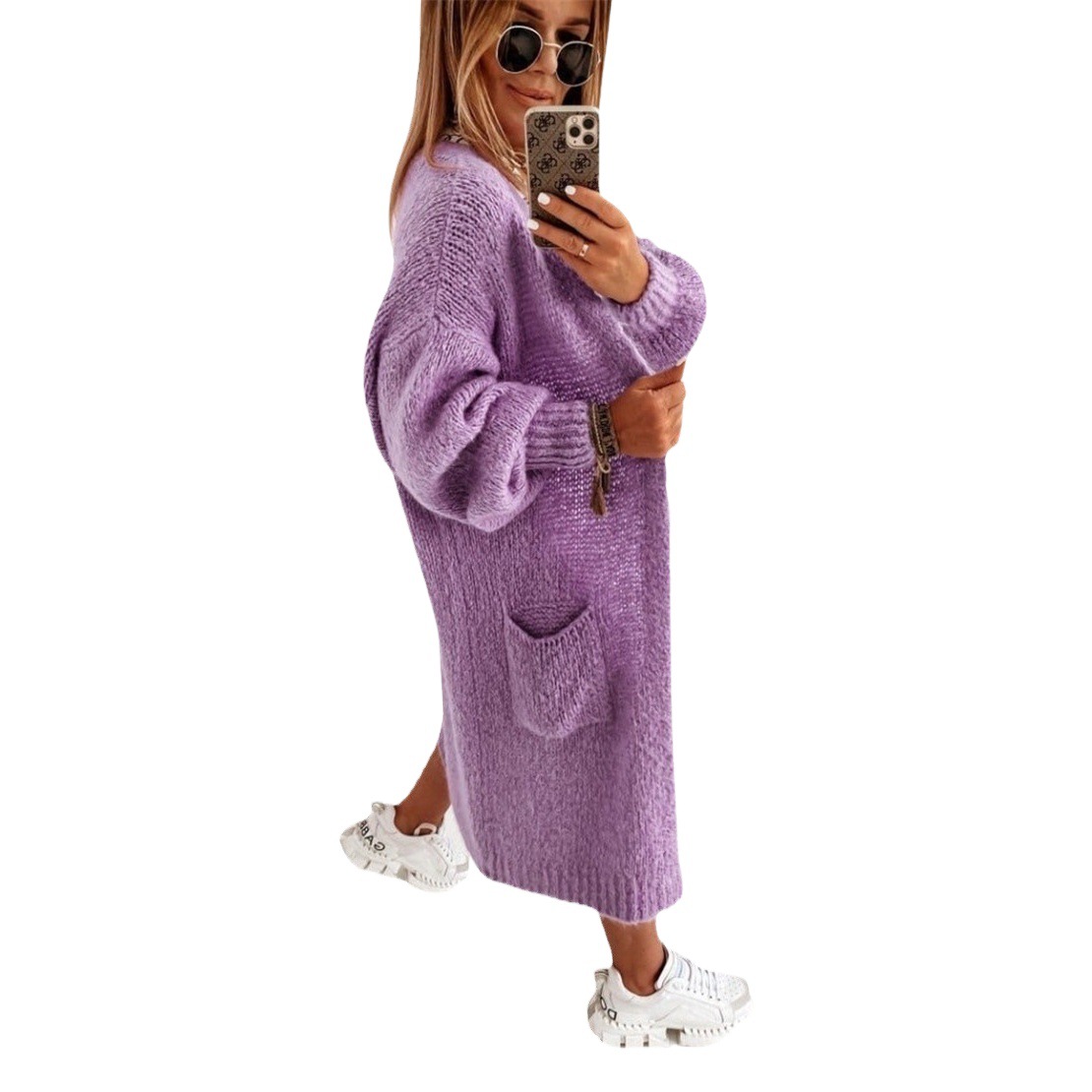 Suéter tipo cárdigan Amazon para mujer, abrigo 2025, nuevo tejido de punto holgado, cárdigan superior para otoño e invierno