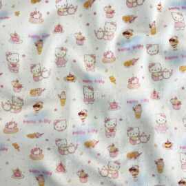 布料纯棉双层纱布面料棉布服装玉桂狗库洛米布丁狗kittya类三丽鸥