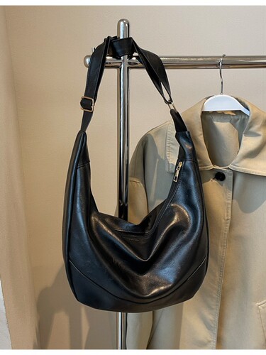 Wrinkled Texture Shoulder Bag for Women, Minimalist High-End Crossbody Bag, Large Capacity Commuter Tote Bag