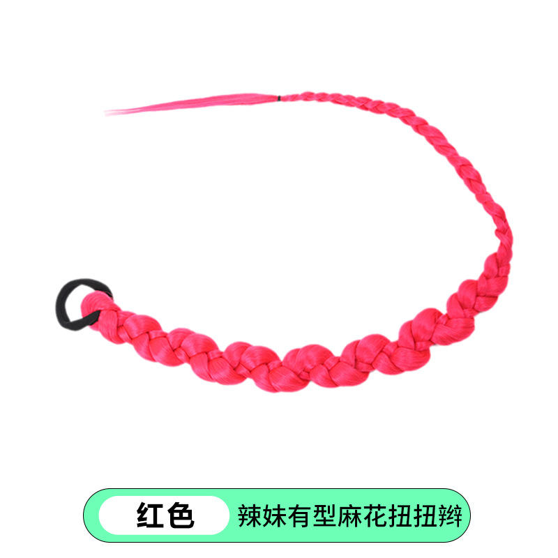 Trenza sucia no estatal ancla realista artefacto de succión en polvo TikTok estilo europeo y americano trenza de boxeo trenzado Cola de Caballo peluca trenza