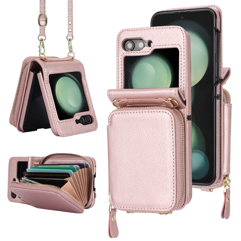 Suitable for Z Flip8 Zipper Bag Protective Case Flip 30% off Stackable Phone Case Leather Cover Moto60 Creative Phone Case