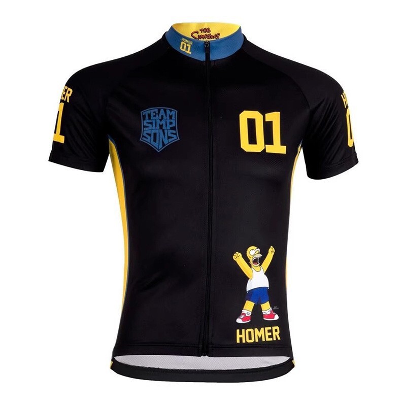 The Simpsons Cycling Jersey Short-Sleeve Set Anime Breathable Sweat-Wicking Road Bike Riding Gear for Riders