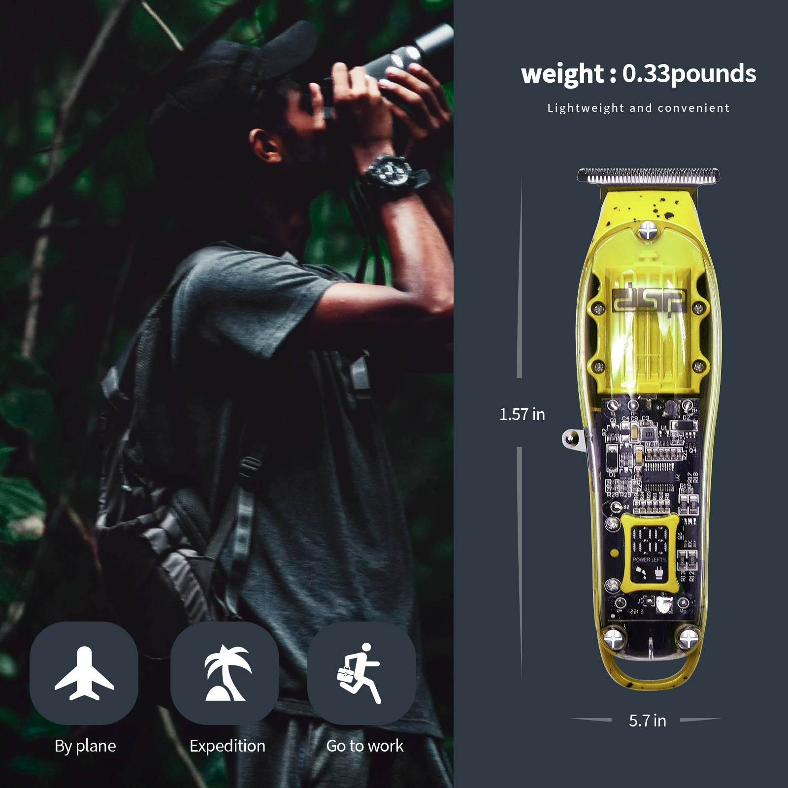 Rechargeable electric hair clipper with usb charger, generating electricity