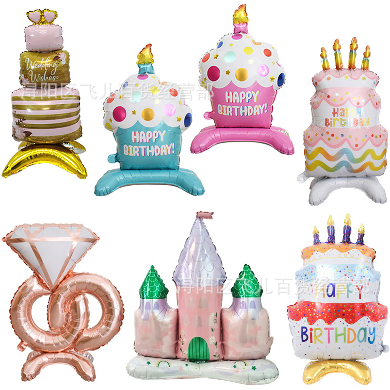 Cross -border new base shape Fantasy castle aluminum film balloon…