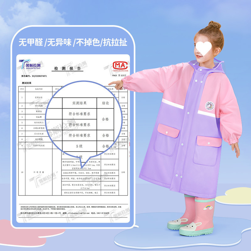 Raincoat for early age, backpack, wholesale, for teenagers