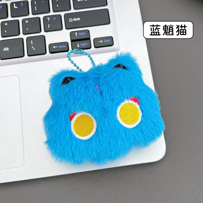 Cute muñeca de peluche botón chica bolsas pericárdicas accesorios colgantes de caricatura gatito chirrido colgantes cadena