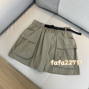 Sujia Style Summer Outdoor Tooling Pocket Lightweight Woven Culottes Women's All-match Casual Loose Shorts Fake Two-piece Shorts