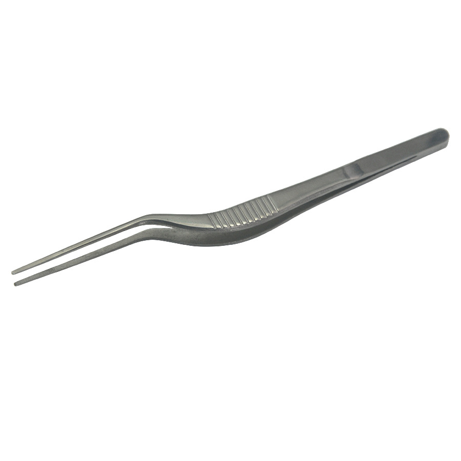 厂家供应不锈钢镊子 120mm枪杆镊子 采耳弯镊采耳工具