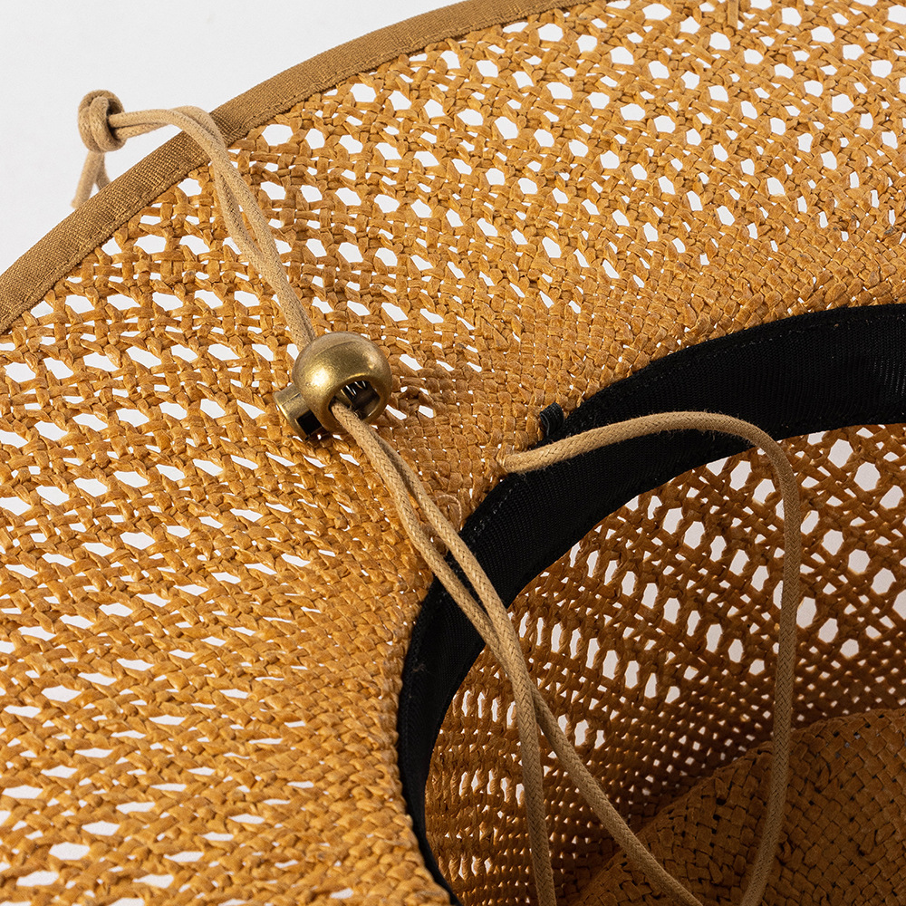 Title 8, Chapeau de paille rond, bordure large, dentelle...