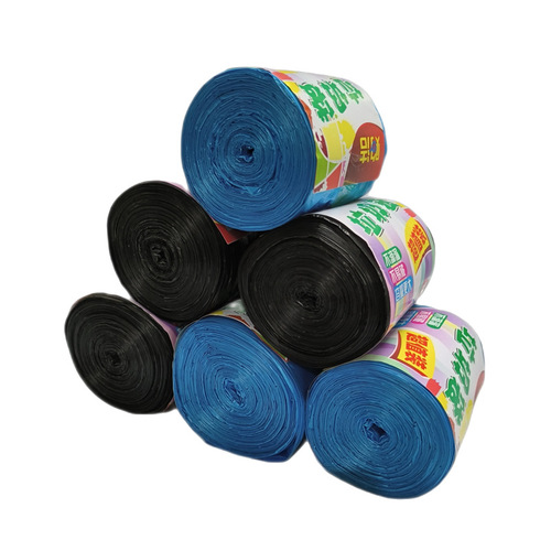 50x60cm enlarged and thickened household garbage bag flat mouth point break type single roll kitchen special thick plastic bag