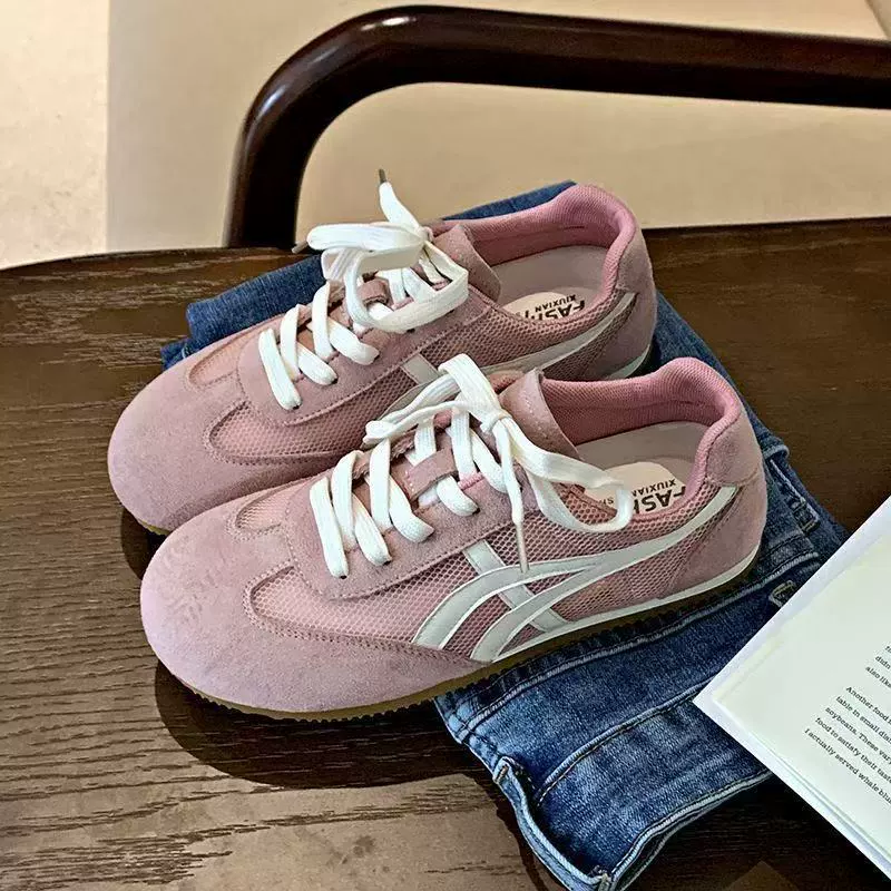 Женские белые кроссовки в корейском стиле 2025, новые весенне-осенне-летние плоские универсальные модные туфли