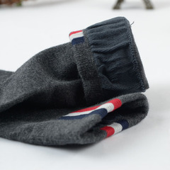 0韓國KIKI男襪 小標休閒男襪棉質襪口豎條秋冬款透氣男士韓國襪子