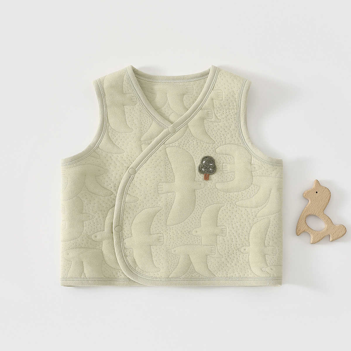 Baby chaleco de invierno y otoño, abrazadera de pony recién nacido, primavera y otoño, algodón delgado, chaleco para bebés calientes, ropa interior