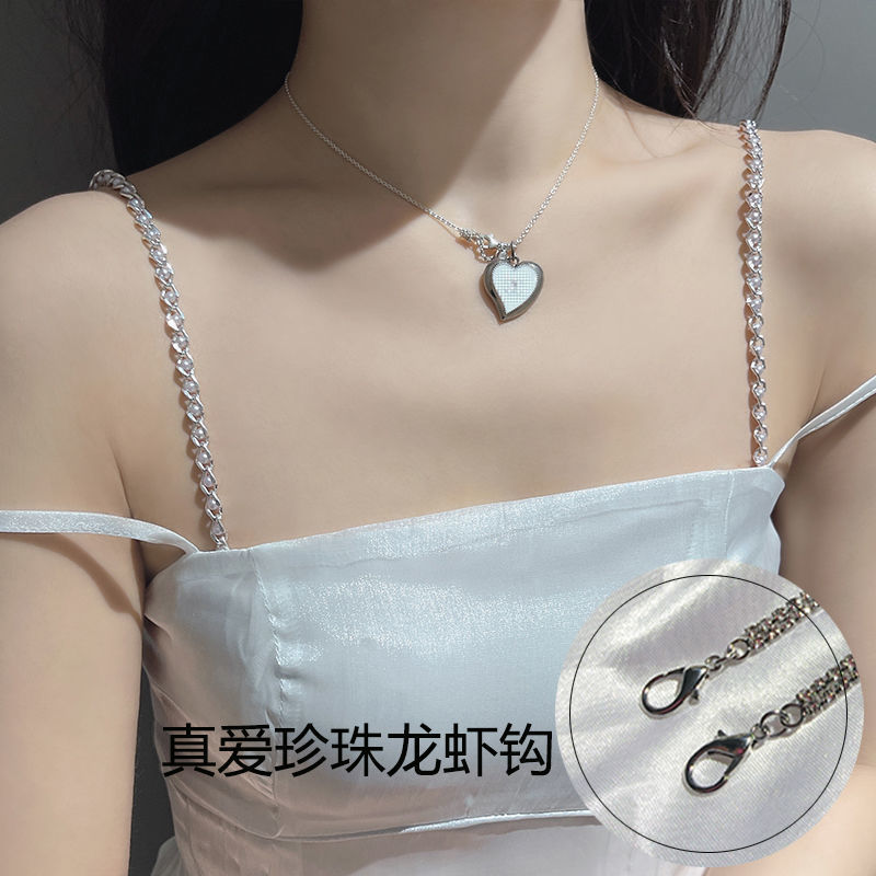 Cordillera de hombro cadena de ropa de abrigo ajustable reemplazable accesorios de diamante de pecho expuestos ropa de perlas