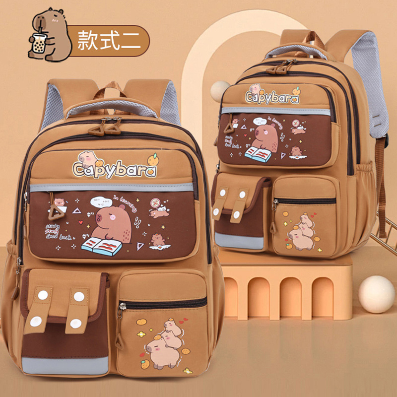 Kapibara mochila escolar para niños, nueva mochila de dibujos animados, mochila para niños y niñas.