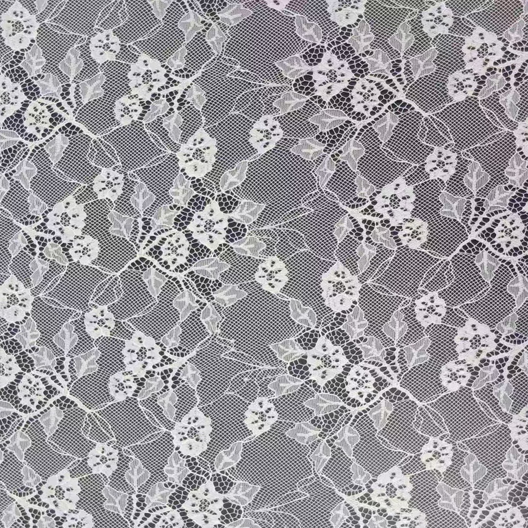 高品质无弹树叶花蕾丝网纱婚纱礼服裙子服装蕾丝布料柔软家纺现货