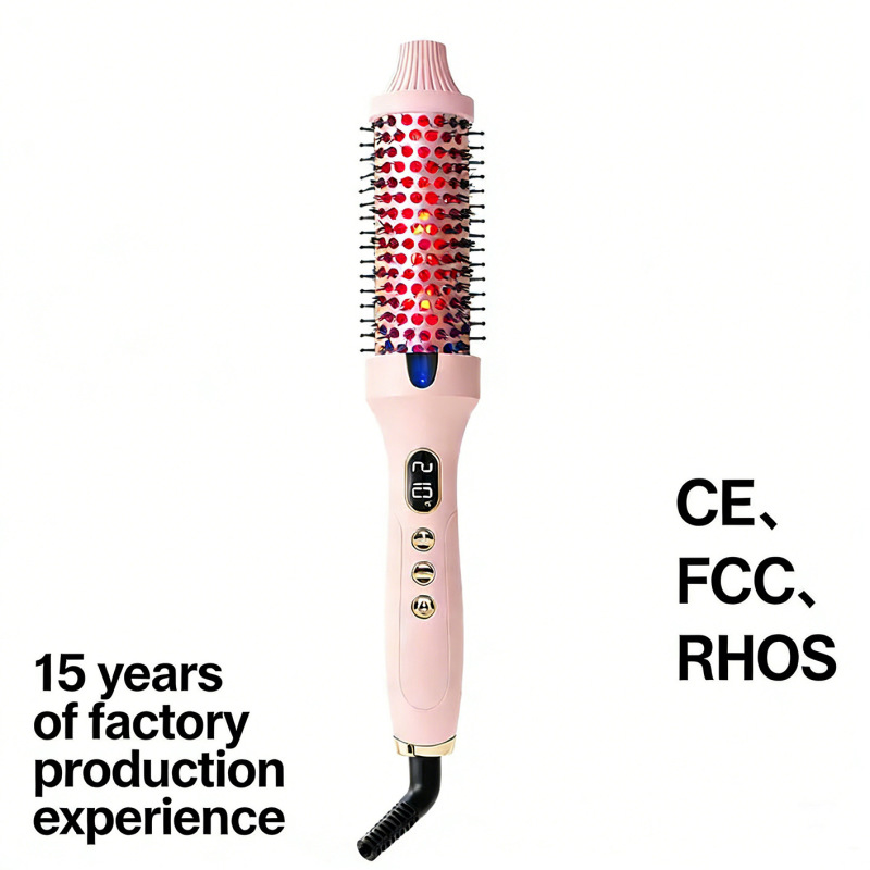Cross-Border Fluffy Hair Straightening Comb and Curling Iron, Dual-Use Curling and Straightening Device with Dual Ptc Heating and Red Light Hair Care Cross-Border Fluffy Hair Straightening Comb and Curling Iron, Dual-Use Curling and Straightening Device with Dual Ptc Heating and Red Light Hair Care