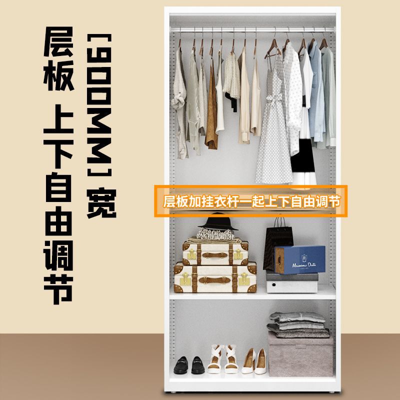 钢制衣柜加厚带抽屉衣柜带锁衣柜出租房印花推拉门衣柜大容量衣橱|undefined