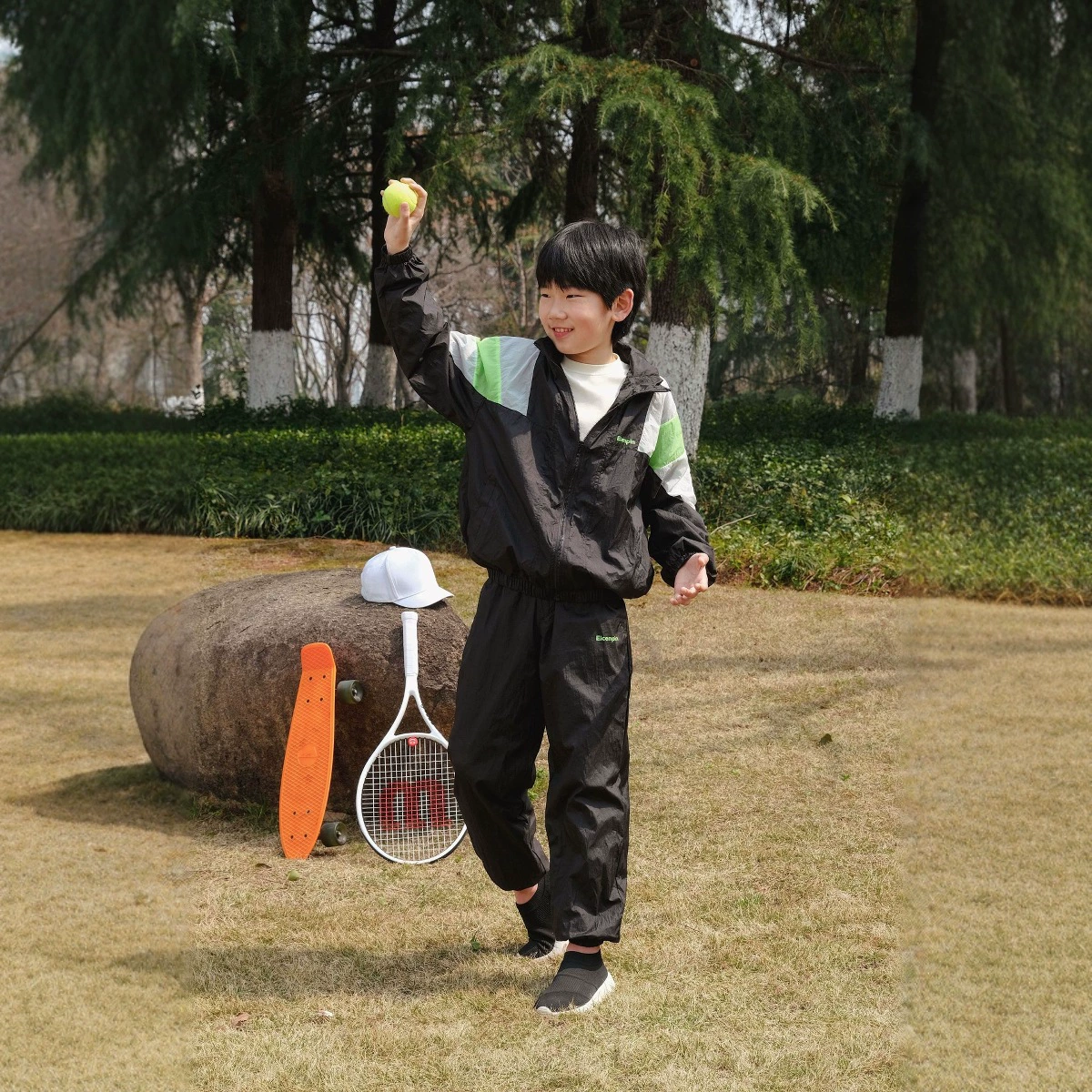 Ретро уличная шитая куртка со стоячим воротником новая модель vintage детский открытый спортивный набор весной 2025