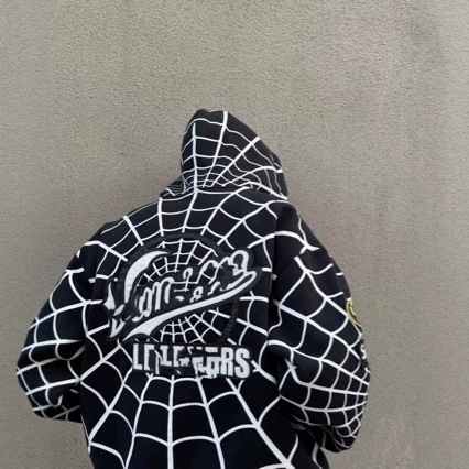 Original New Product Zip Up Hooded Sweatshirt Spider-Man Hoodie with Spider Web Pattern