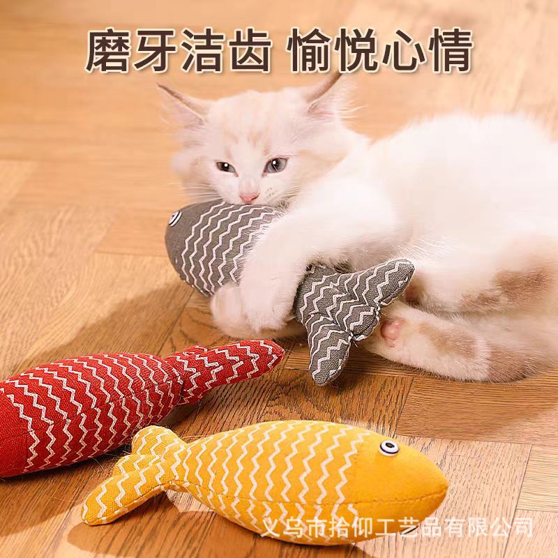 猫のおもちゃの麻布の波の小さい魚はミントの猫の犬を含んでいます。