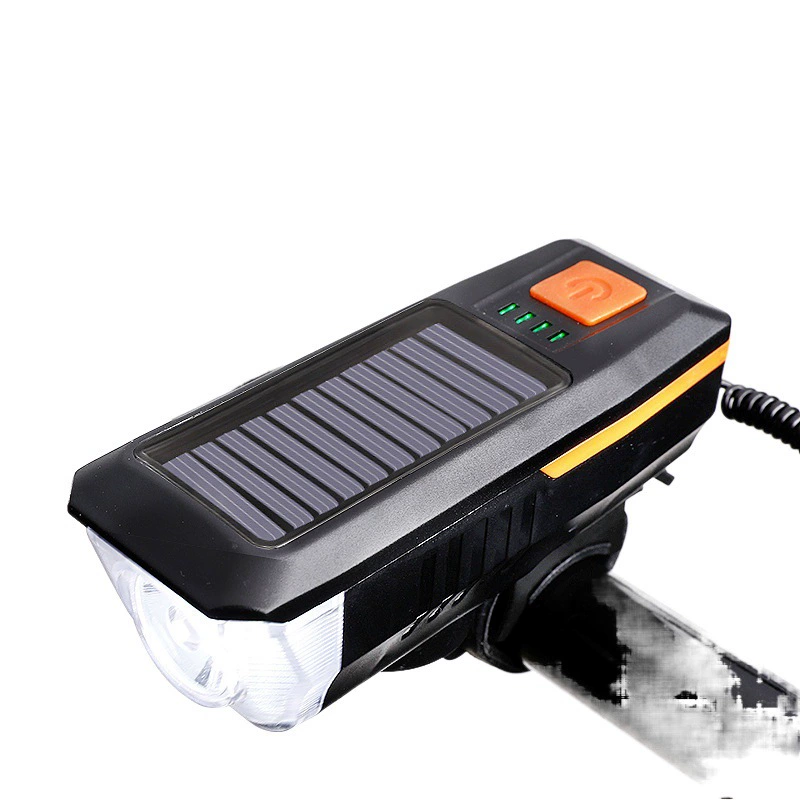 Многофункциональный Рог велосипедная Лампа фара Фара Открытый свет для верховой езды освещение ночник Солнечный USB Двойная зарядка ночник
