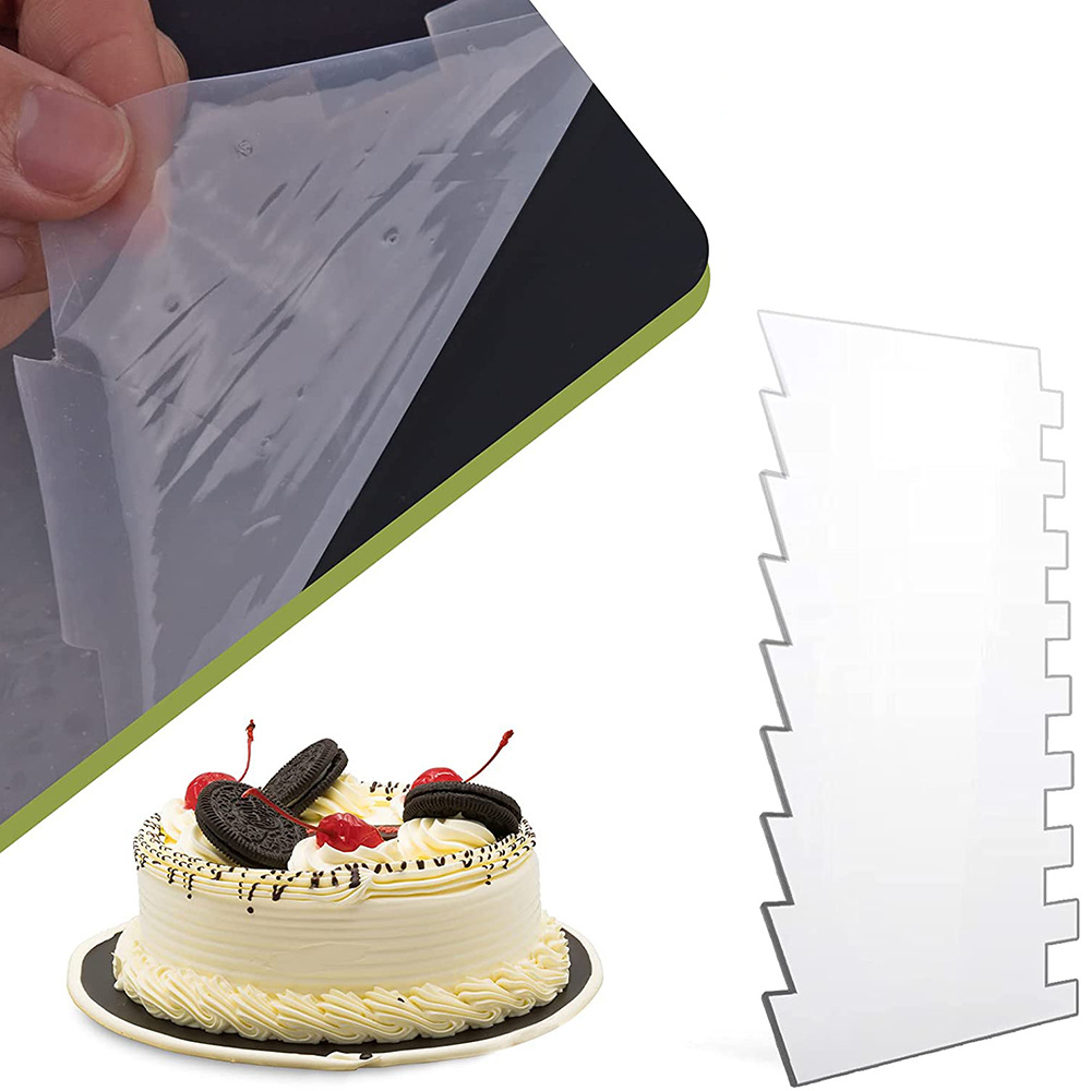 Cake glaseado raspador crema pastel alisado raspador borde de la torta raya peine crema pastel suave Decoración