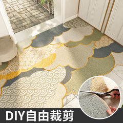New Nordic style entry door wire circle floor mat door mat DIY cuttable home entrance dust removal anti-slip foot mat
