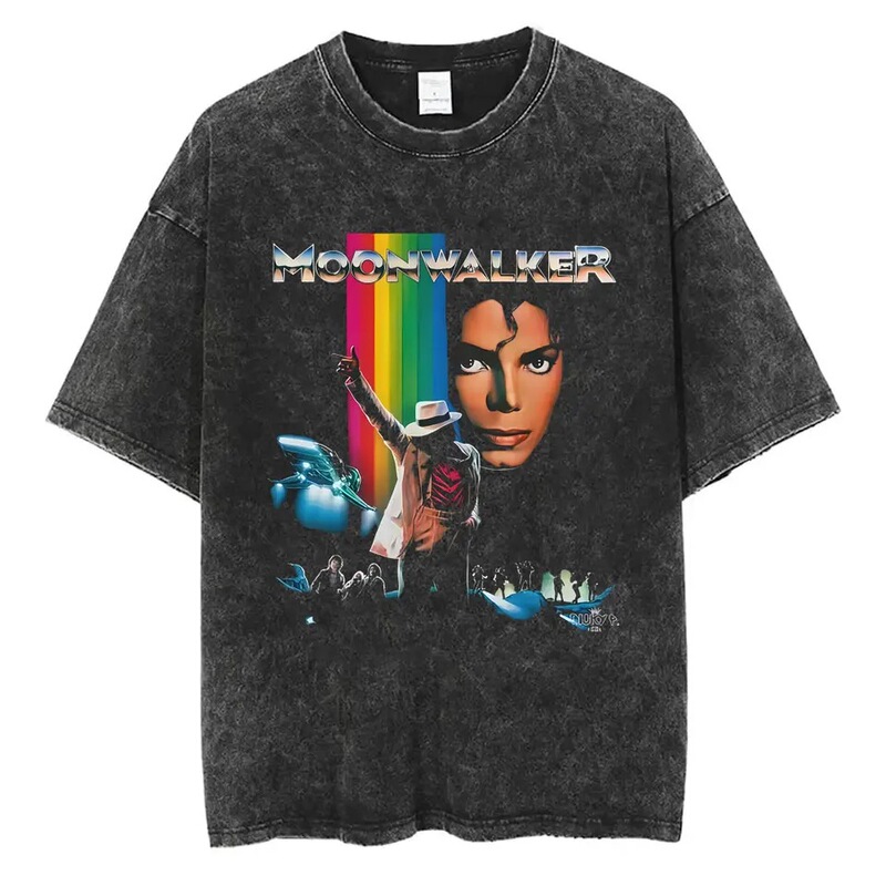 Limited Edition Classic Michael Jackson King of Pop Washed Vintage T-Shirt for Men and Women Retro Gothic Rock Super Limited Edition Classic Michael Jackson King of Pop Washed Vintage T-Shirt for Men and Women Retro Gothic Rock Super