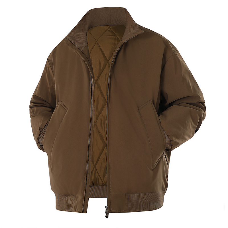 Chaqueta de Aviador Acolchada para Hombre de Poliéster Térmico para Uso Diario e Invierno