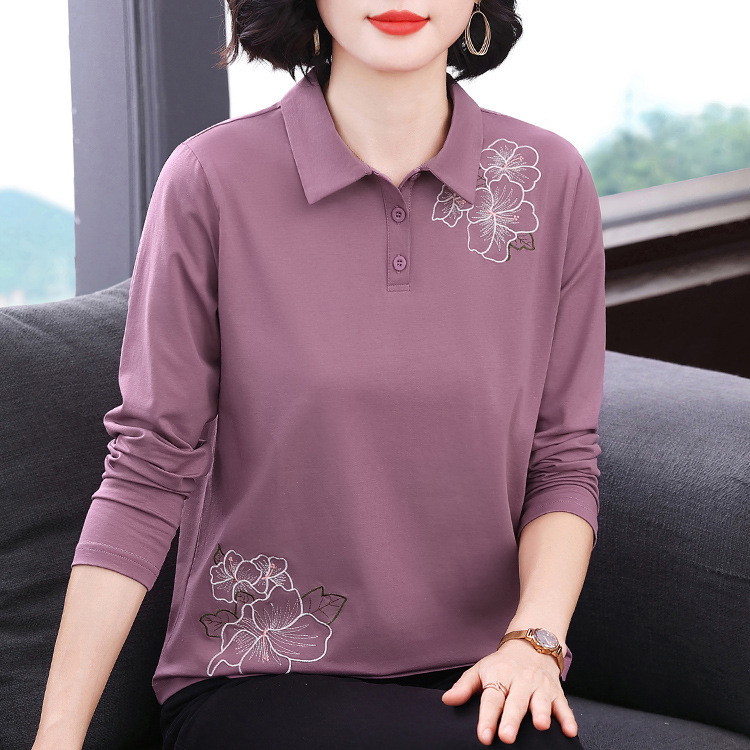 Women's clothing 2026 autumn new long-sleeve women's T-shirt with a high-end feel, niche design, loose fit, slimming, and patchwork top for women Women's clothing 2026 autumn new long-sleeve women's T-shirt with a high-end feel, niche design, loose fit, slimming, and patchwork top for women
