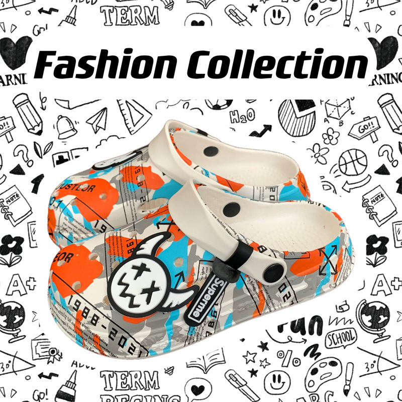 Zapatos con agujeros de camuflaje de coco 2025 nuevas sandalias zapatos de playa para hombres zapatos de viaje casuales sandalias Baotou para hombres