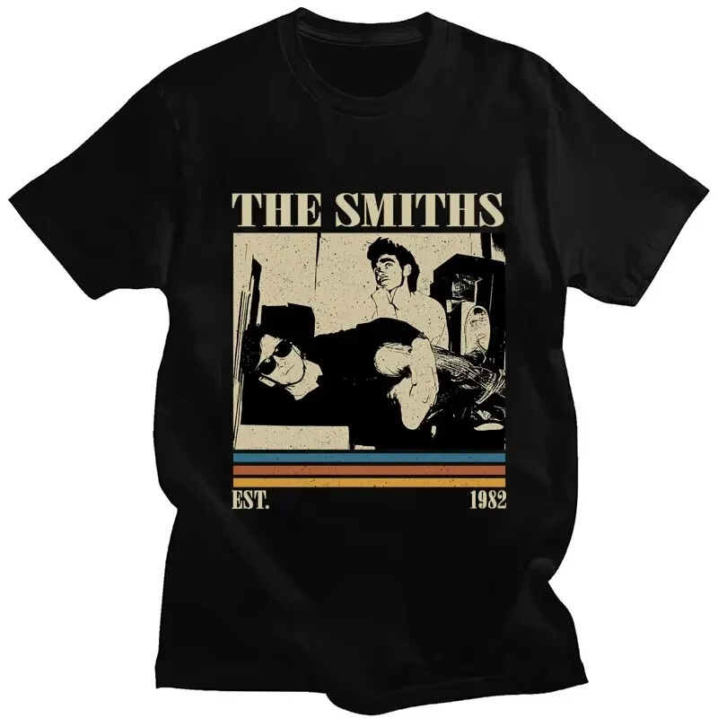 Vintage Style the Smiths T-Shirt Meat Is Murder Punk Hip-Hop T-Shirt Unisex Cotton Oversized Summer Men's