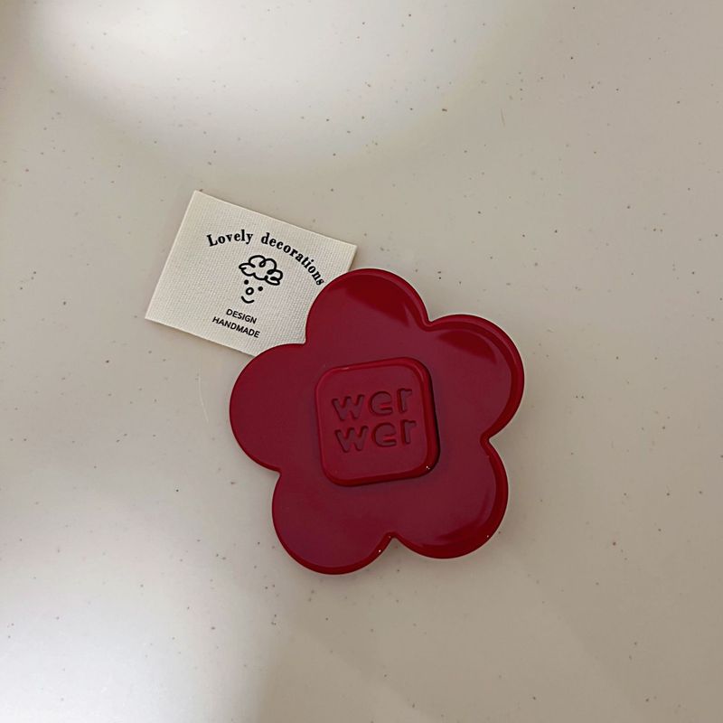 韩版博主同款花朵清新甜美边抓夹wer字母高级感侧边夹花朵发饰|undefined