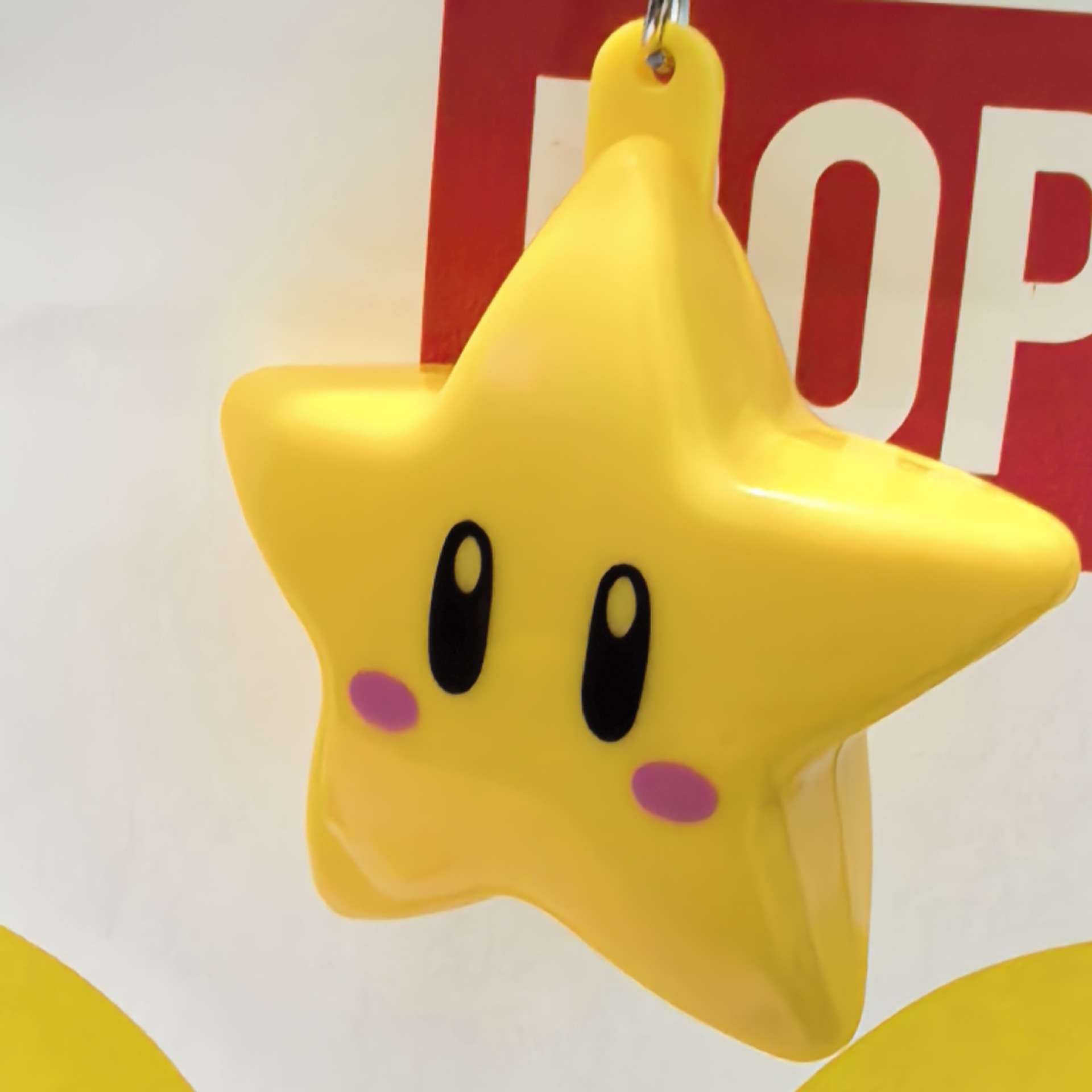 USJ Mario mundo iluminado estrella lámpara llavero adorable colgante acrílico regalo de colección de fans de anime